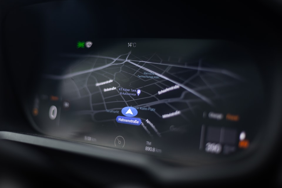 GPS Tracker image inside a car.