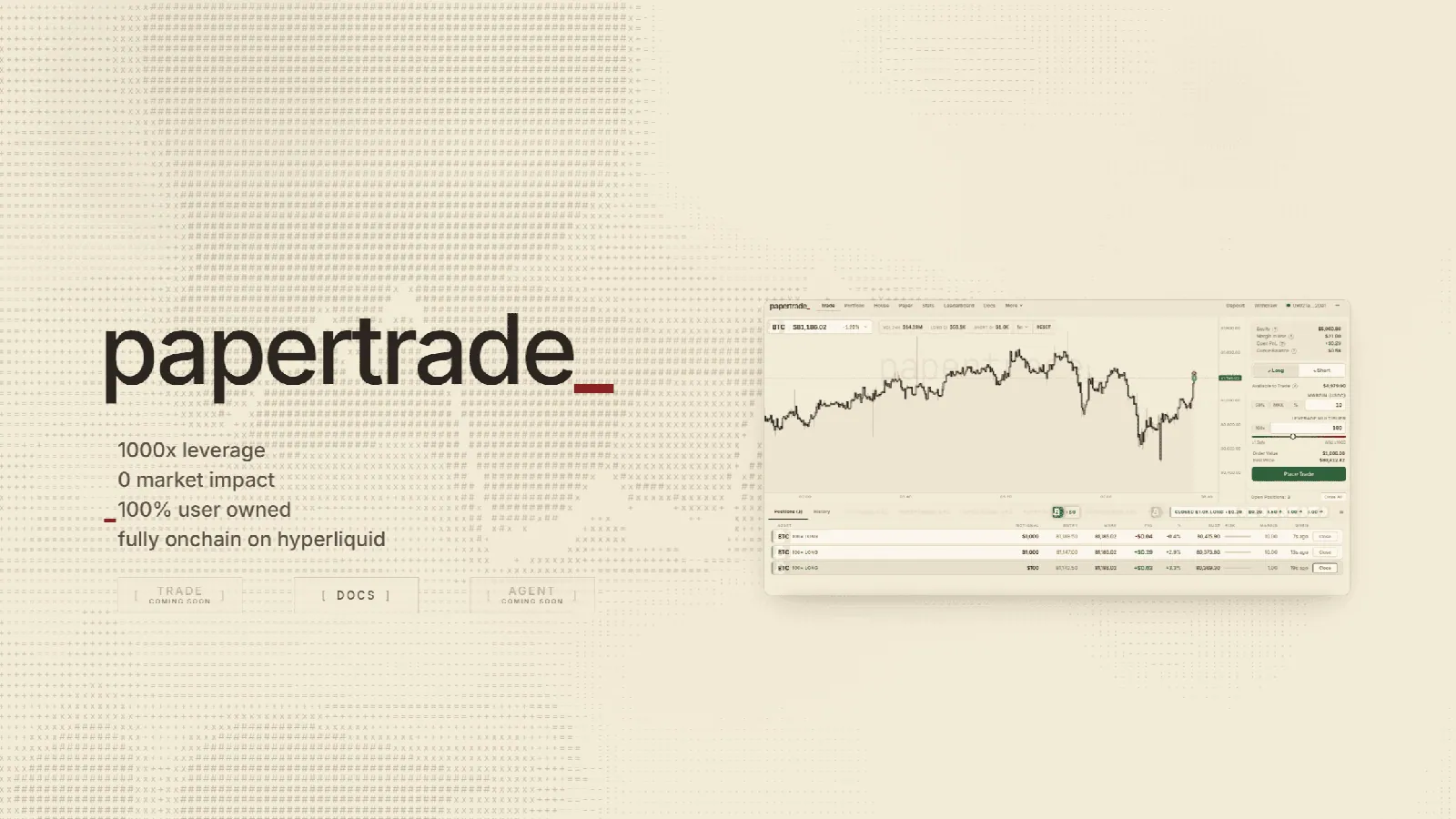Paper trade screenshot